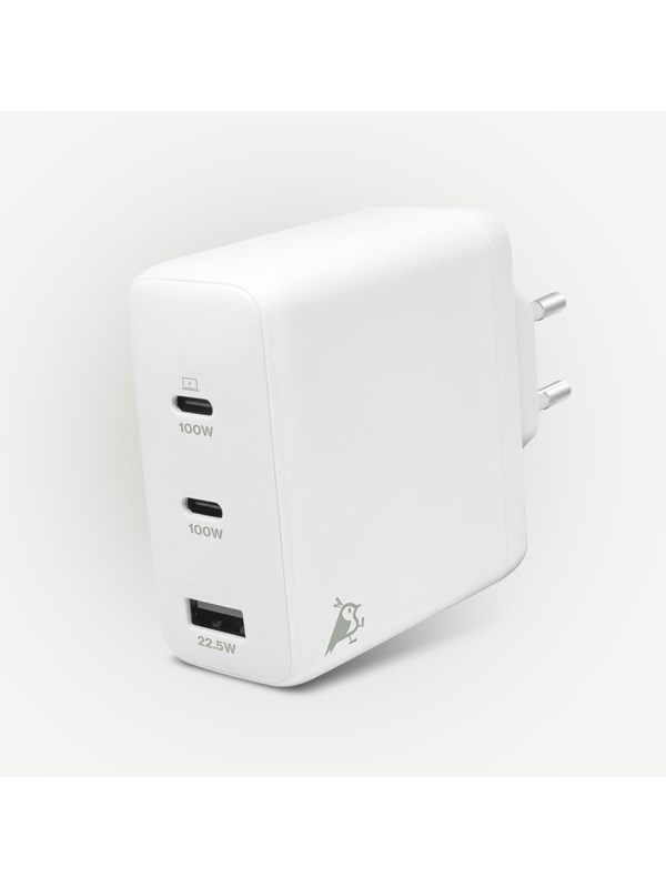 Aqiila Chargebird W4 - GaN Charger - 120W PD QC (2x USB-C + USB-A)