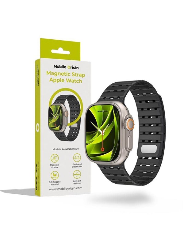 Mobile Origin Magnetic Strap - black -  Apple Watch 49mm/46mm/45mm/44mm