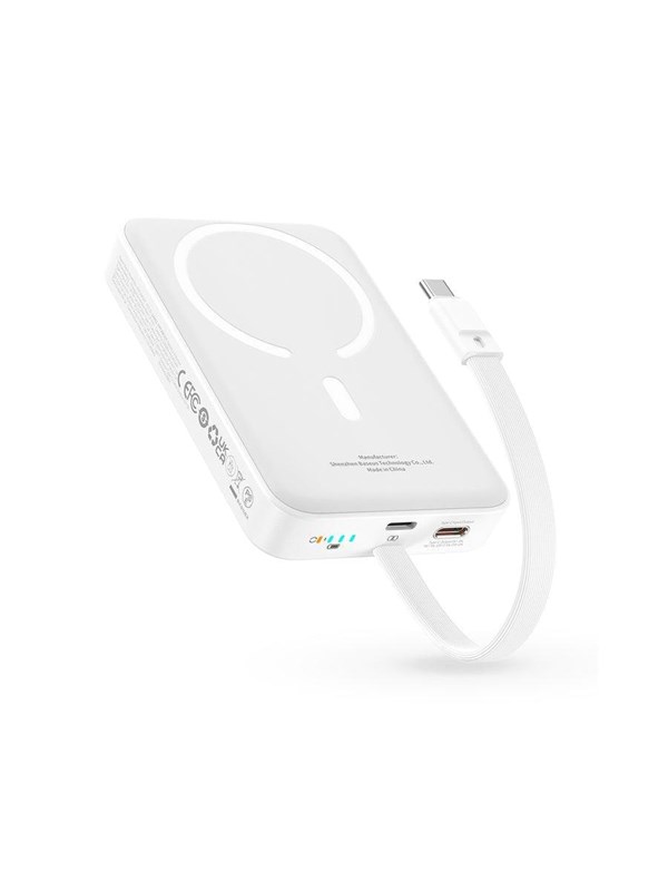 Baseus Magnetic Mini 10000mAh 20W MagSafe (White) Nødlader - Hvit - 10000 mAh