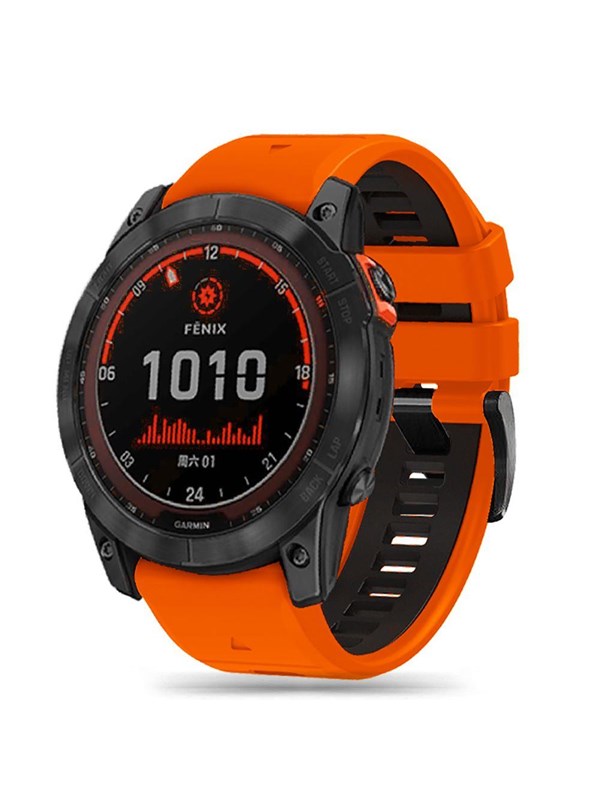 Tech-Protect IconBand Pro Strap for Garmin Fenix 3 / 5X / 3HR / 5X Plus / 6X / 6X Pro / 7X - Orange & Black