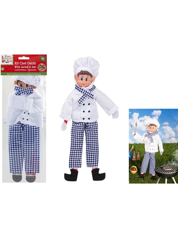 Elves Behavin' Badley Elf Chef Outfit with Hat