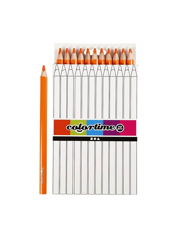 Creativ Company Triangular Jumbo colored pencils - Orange 12pcs.
