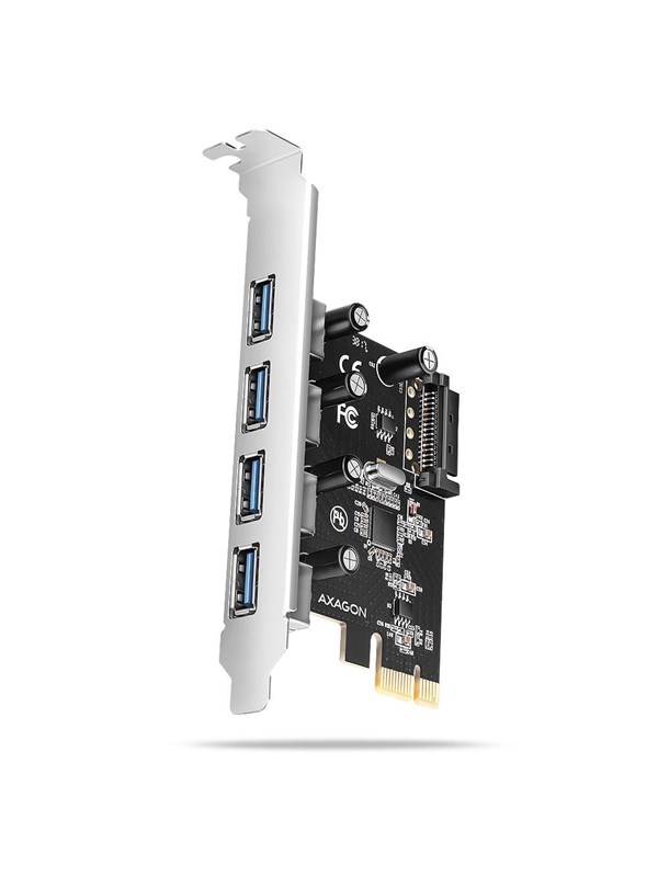 AXAGON 4 × USB-A 5 Gbps External Ports PCIe Card