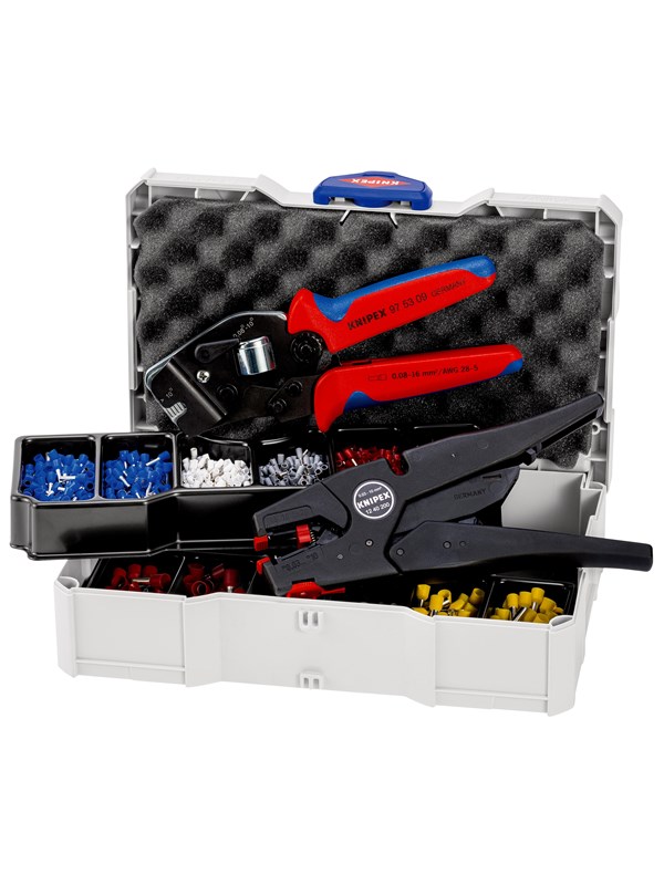 KNIPEX Press-sortimenter, for endehylser med plastkrage