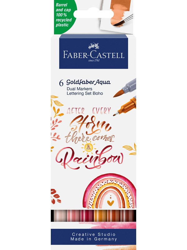 Faber-Castell Gofa Aqua Dual Marker Lettering Set BoHo