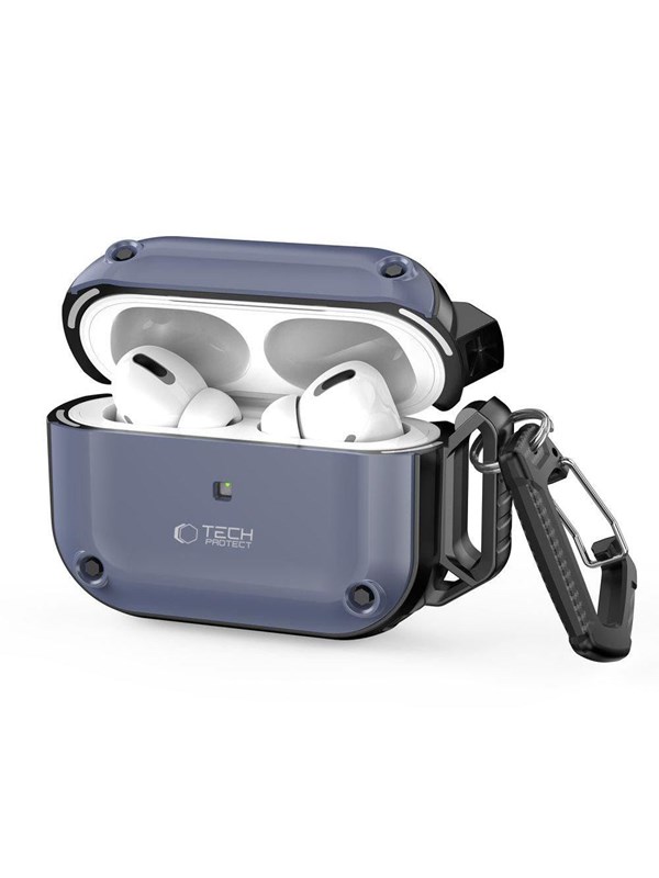 Tech-Protect  Rough Hook Case with Carabiner for Apple AirPods Pro 1/2 - Blue