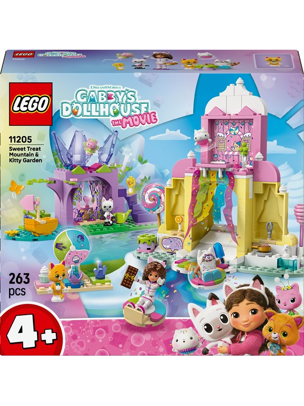 LEGO Gabby's Dollhouse 11205 Sweet Treat Mountain & Kitty Garden, Godtefjellet og Kattehagen