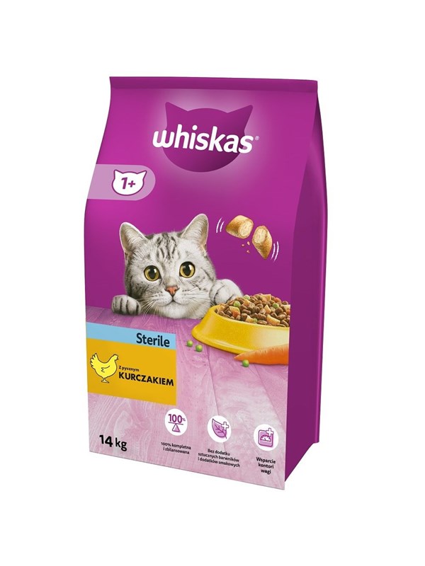 Whiskas STERILE cats dry food Adult - Chicken - 14 kg