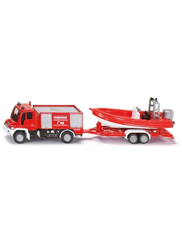 SIKU Unimog Brannbil m/båt