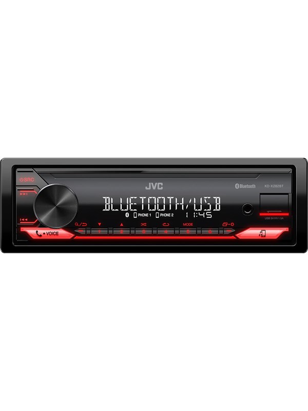 JVC KD-X282BT car radio - RED - Rød