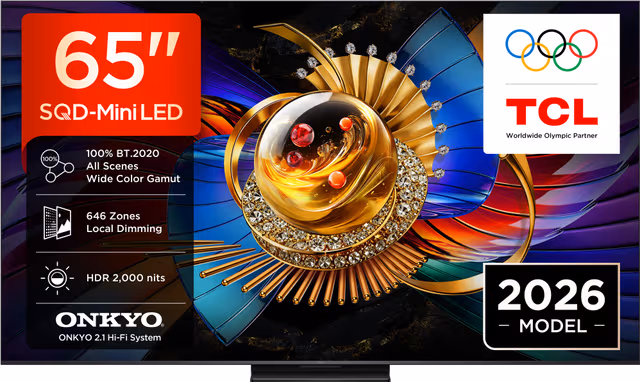 TCL 65" MSQLED80L 4K LCD TV (2026)