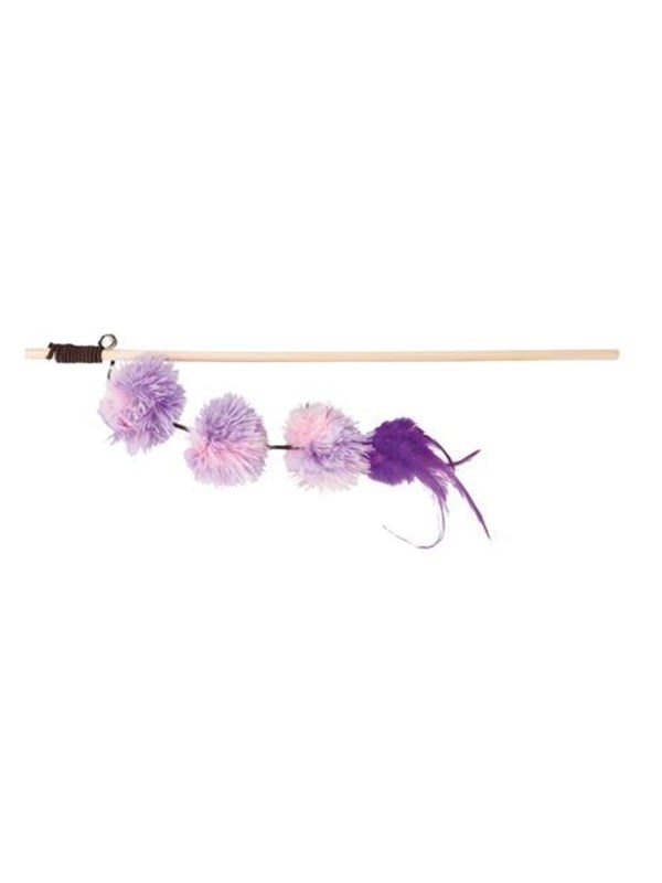Trixie Playing Rod with Pompom Balls 40 cm assorted colours