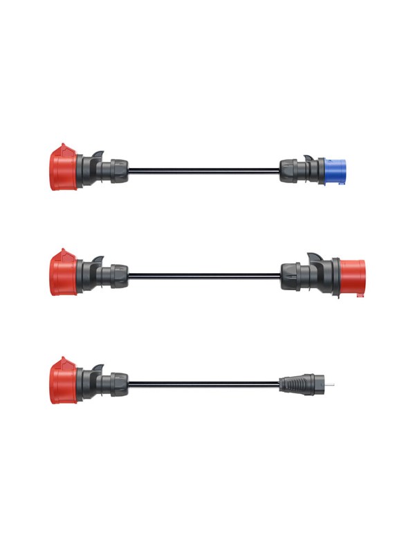 go-e Gemini flex 11 kW adapter set CEE red 32 A CEE blue 16 A EU plug