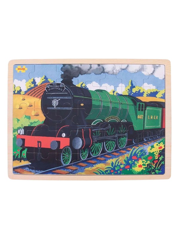 Bigjigs Wooden Jigsaw Puzzle Flying Scotsman - 35 pcs. Tre