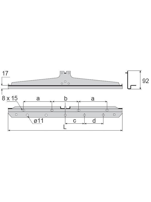 Wibe Support bracket 3/300 hdg