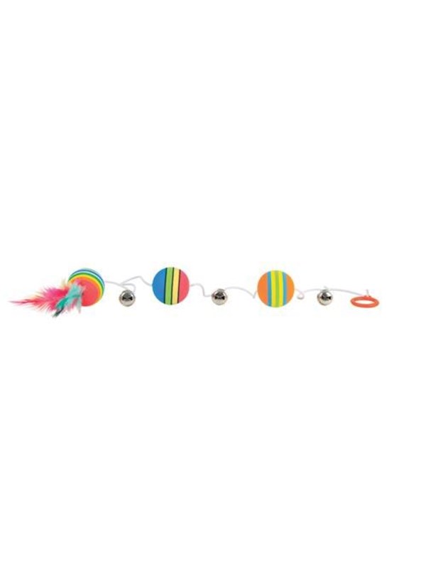 Trixie Rainbow Balls on an Elastic Band ø 3.5 × 80 cm