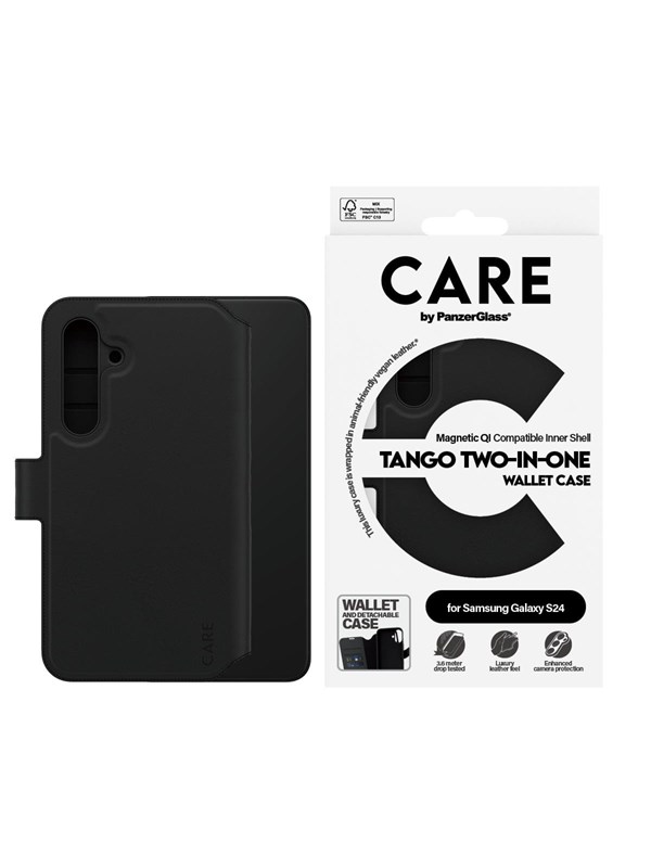 CARE by PanzerGlass Feature Case Tango Two-in-One Wallet w. QI Compatible Samsung Galaxy S24