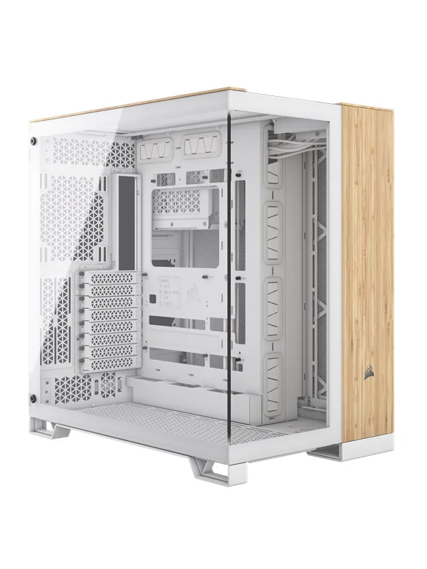 Corsair 6500X - White/Bamboo Wood - Kabinett - Miditower - Hvit
