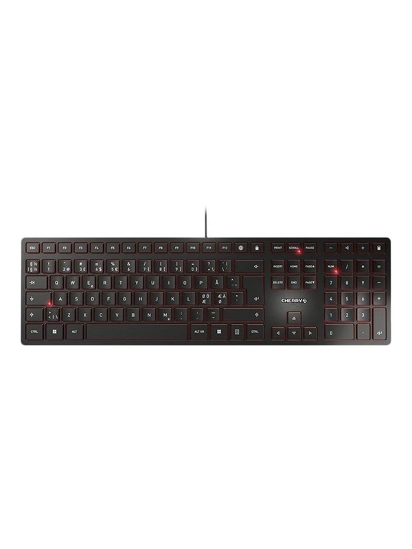 Cherry KC 6000 SLIM - Tastatur - Nordisk - Svart