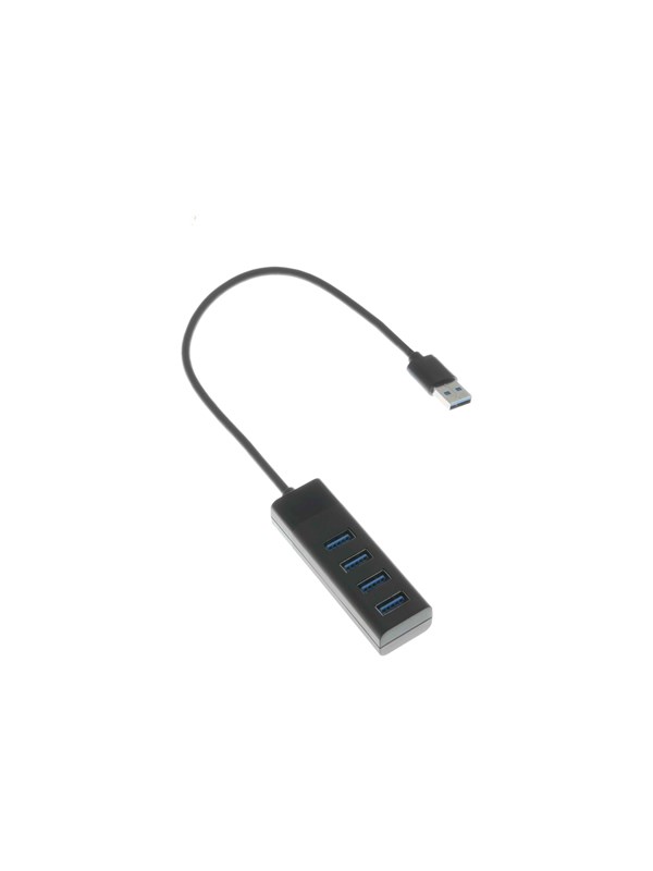 Insmat - hub - 4 ports USB-hub - USB 3.2 - 4 porter - Svart