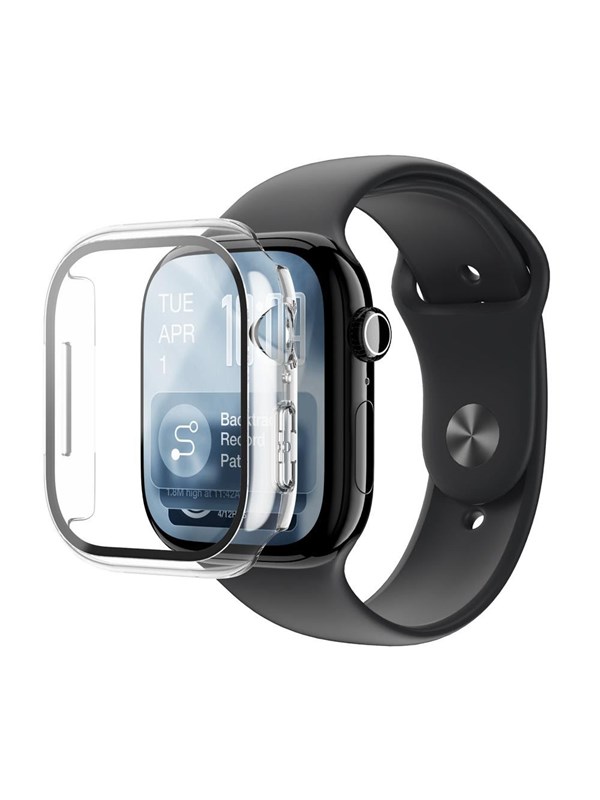 AmazingThing Radix Glass Screen Protector with Case for Apple Watch Series 11 42mm - Clear