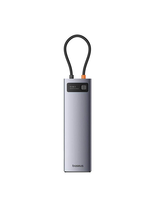 Baseus StarJoy Metal Glam Series Hub 11in1 USB-hub - USB 3.0 - 11 porter - Grå