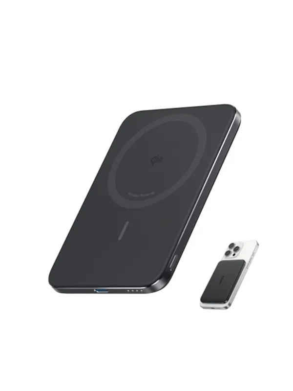 Anker MagGo Power Bank 5K Slim - Black Nødlader - Svart - 5000 mAh