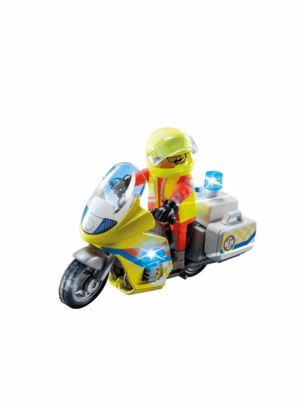 Playmobil Ambulanselege på motorsykkel med blinkende lys