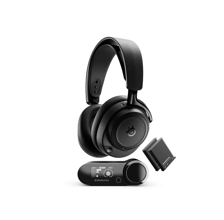 SteelSeries Arctis Nova Elite Obsidian Black - High-end Gaming Headset - Svart