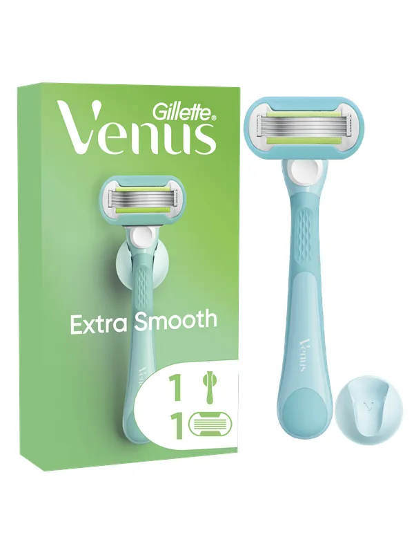 Gillette-Venus Extra Smooth Handle + 1 refill + 1 holder
