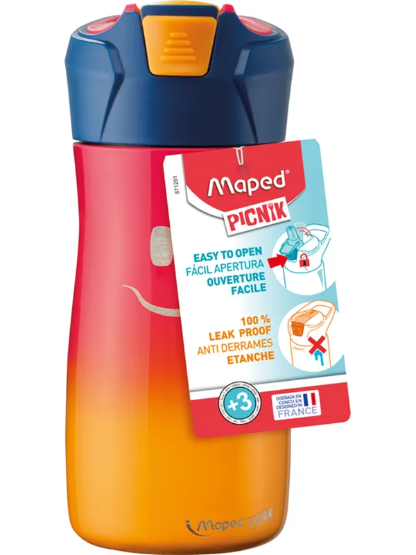 Maped Picnik Kids collection Waterbottle Stainless steel. 14.5 oz/ 430 ml