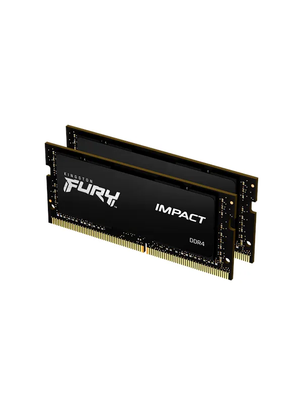 Kingston FURY Impact DDR4-3200 - 32GB - CL20 - Dual Channel (2 pcs) - Intel XMP - Svart