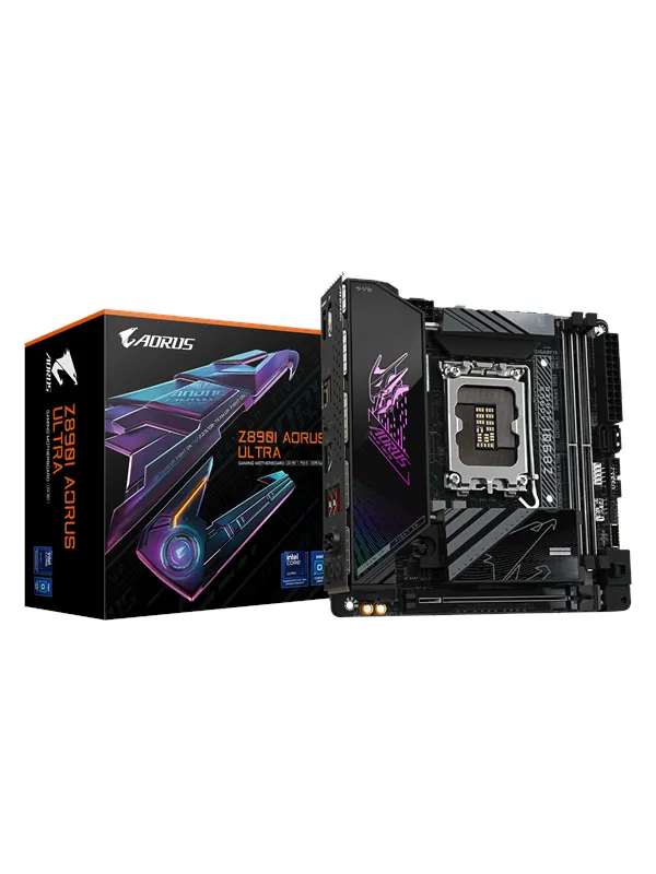 GIGABYTE Z890I AORUS ULTRA Hovedkort - Intel Z890 - Intel LGA1851 socket - DDR5 RAM - Mini-ITX