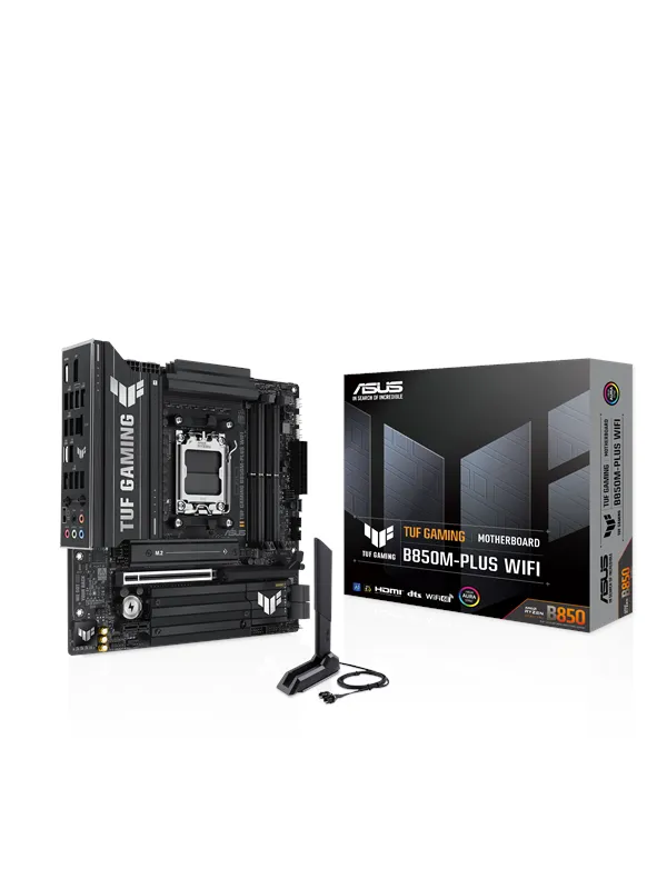 ASUS TUF GAMING B850M-PLUS WIFI Hovedkort - AMD B850 - AMD AM5 socket - DDR5 RAM - Micro-ATX