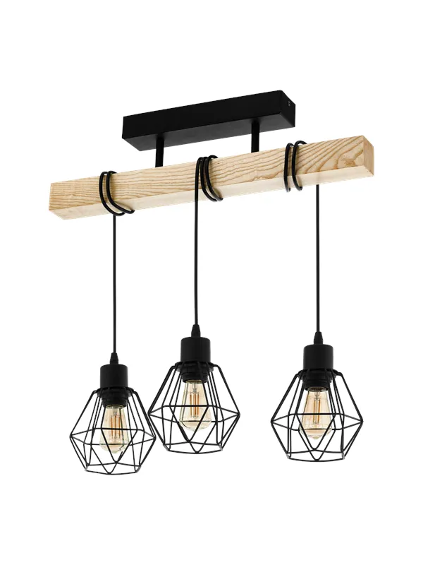 EGLO TOWNSHEND 5 ceiling lamp black/brown