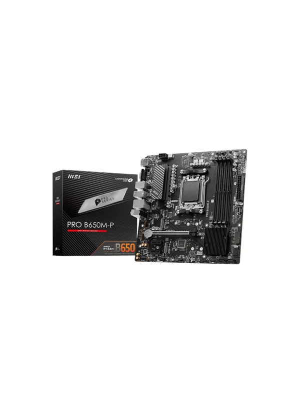 MSI PRO B650M-P Hovedkort - AMD B650 - AMD AM5 socket - DDR5 RAM - Micro-ATX