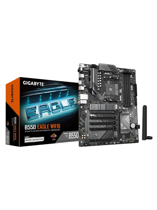 GIGABYTE B550 EAGLE WIFI6 Hovedkort - AMD B550 - AMD AM4 socket - DDR4 RAM - ATX