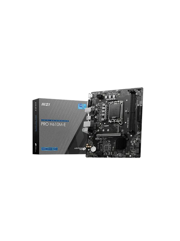 MSI PRO H610M-E Hovedkort - Intel H610 - Intel LGA1700 socket - DDR5 RAM - Micro-ATX