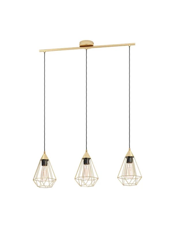 EGLO TARBES long table pendant brushed brass