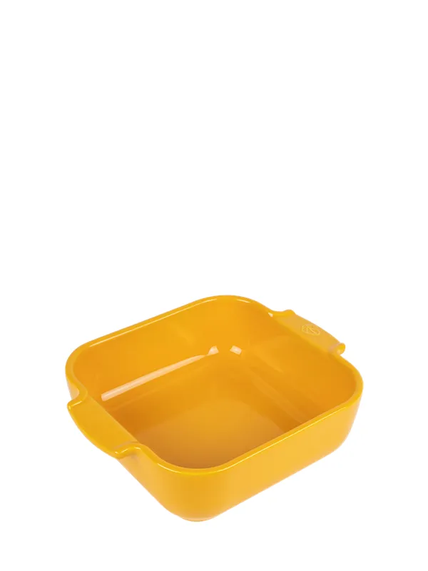 Peugeot Appolia Square oven dish 21 cm saffron yellow