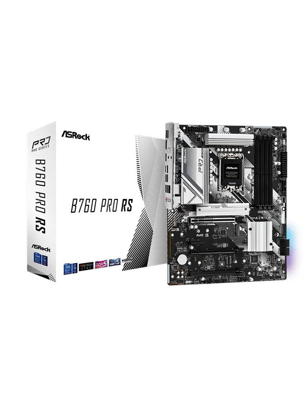ASRock B760 PRO RS Hovedkort - Intel B760 - Intel LGA1700 socket - DDR5 RAM - ATX