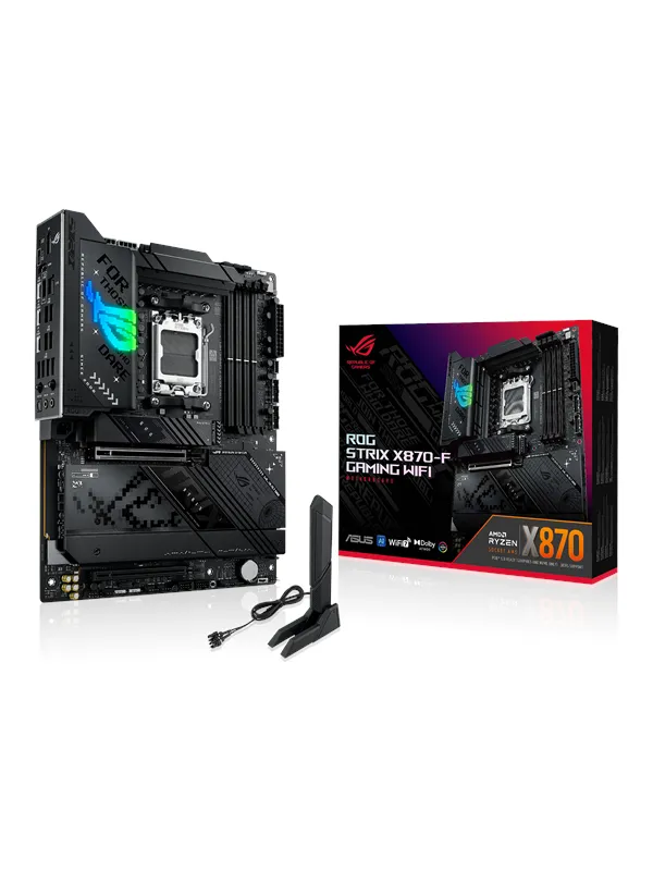 ASUS ROG STRIX X870-F GAMING WIFI Hovedkort - AMD X870 - AMD AM5 socket - DDR5 RAM - ATX