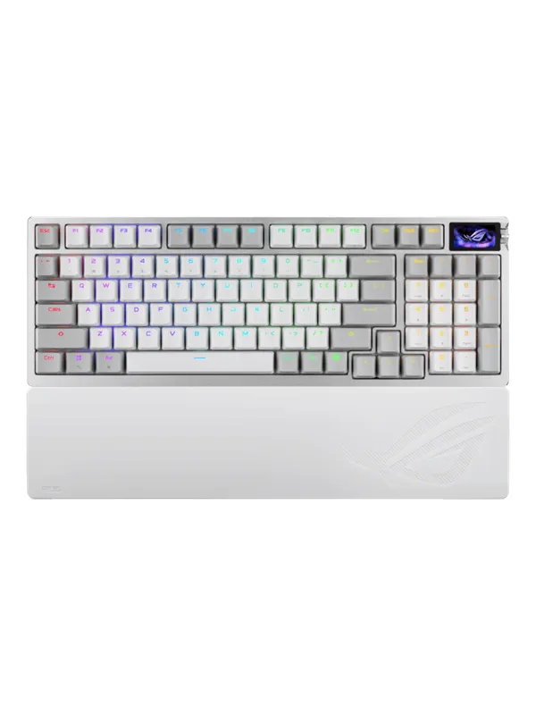 ASUS ROG Azoth 96 HE - Gamingtastatur - Nordisk - Hvit
