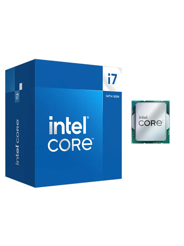 Intel Core i7-14700 Raptor Lake-S Prosessor/CPU - 20 kjerner - 2.1 GHz - Intel LGA1700 - Intel Boks (med kjøler)