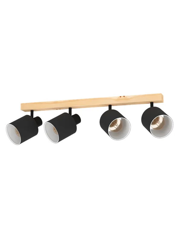 EGLO BATALLAS spot rail 4L black/wood