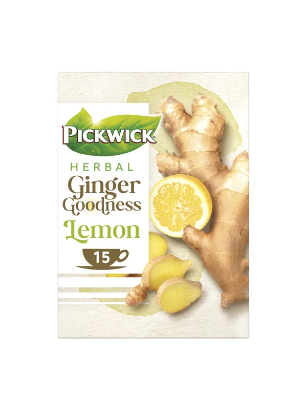 Pickwick Ginger Goodness Lemon Tea w. Lemon and Ginger - 15 pcs
