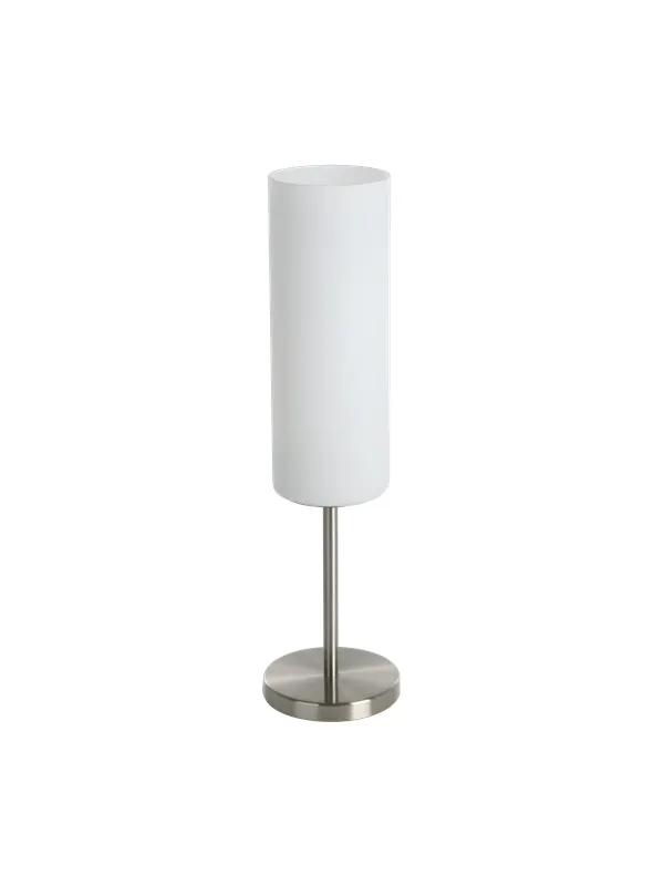 EGLO TROY 3 table lamp brushed steel/white