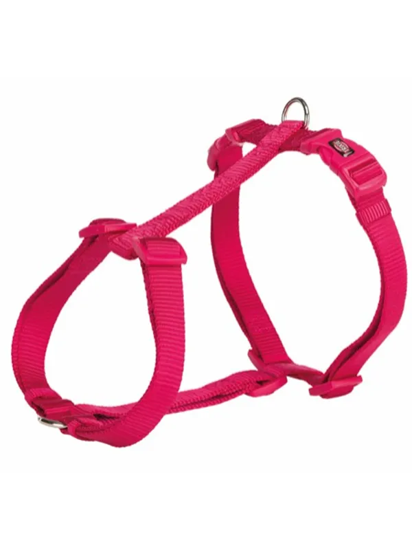 Trixie Premium H-Harness XS-S: 30-44 cm/10 mm Fuchsia