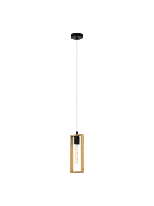 EGLO LITTLETON pendant light black/wood