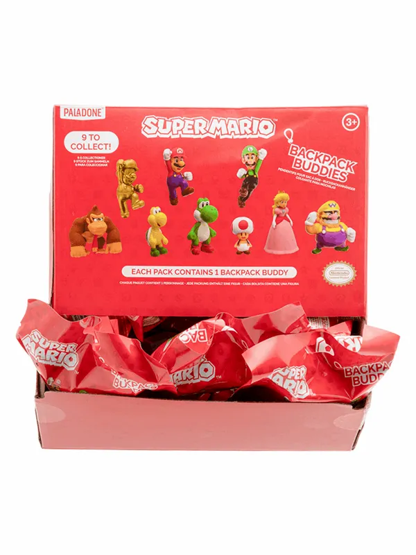 Paladone - SUPER MARIO BACKPACK BUDDIES CDU OF 24PCS